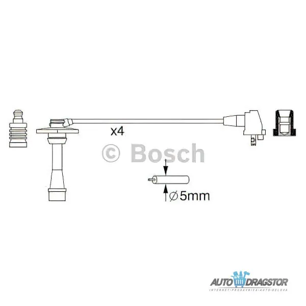 Kablovi svećica TOYOTA COROLLA (E11), 97-02; 