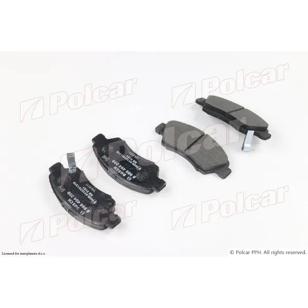 Kočione pločice NISSAN 100NX (B13), 90-94; SUNNY (B12), 86-91; SUNNY (N13), 86-91; SUNNY (N14/Y10) 91-94; 