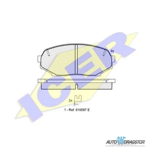 Kočione pločice MAZDA MX-5 (NA), 89-98; 