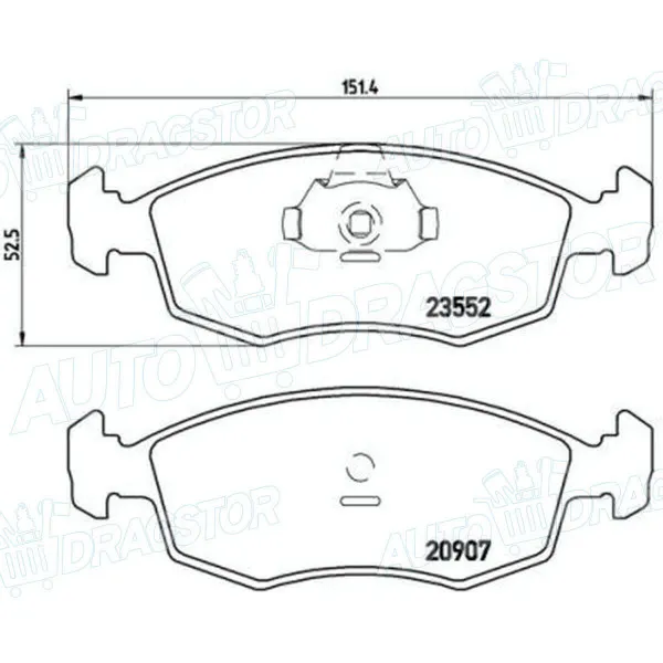 Kočione pločice FIAT PALIO WEEKEND (178/2), 02-/06-11; PALIO/WEEKEND (178), 97-04; 
