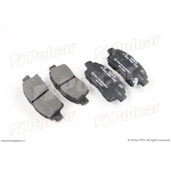 Kočione pločice TOYOTA YARIS (XP10), 99-06; 