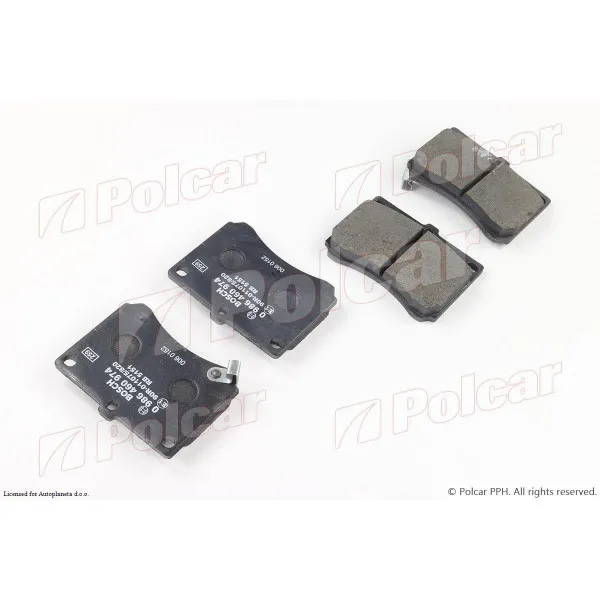 Kočione pločice MAZDA 323 (BG), 89-94; 323 (BH/BA), 94-98; 323 F (BA), 94-98; 323 F (BG), 89-94; MX-3 (EC), 91-98; 