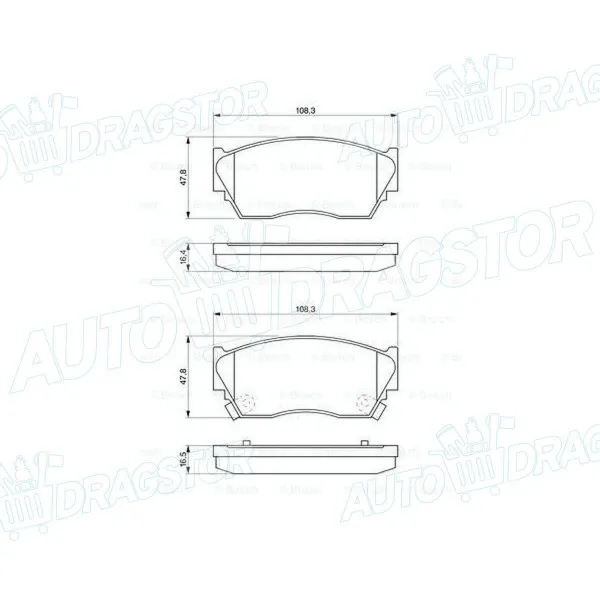 Kočione pločice NISSAN 100NX (B13), 90-94; SUNNY (N14/Y10) 91-94; 