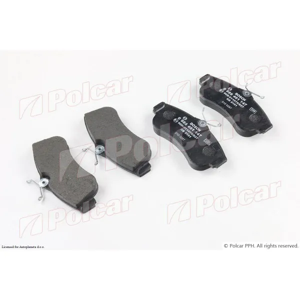 Kočione pločice NISSAN ALMERA (N16), 00-07; PRIMERA (P10), 90-96; PRIMERA (P11), 96-01; 