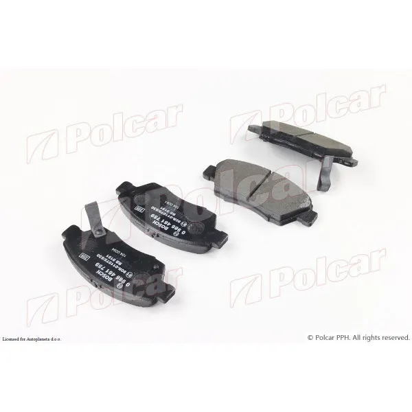 Kočione pločice HONDA CIVIC (EG/EJ/EH9), 91-95; CIVIC (EJ/EK), 95-01; CIVIC (EP/EU/EV), 01-05; CIVIC (FD/FN/FK), 06-11; CIVIC (MA/MB/MC2), 95-01; CRX (EH6/EG2 