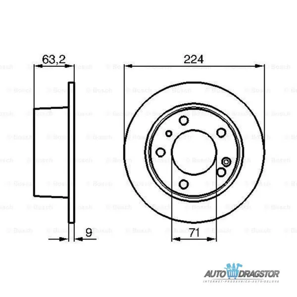 Kočioni diskovi CITROËN XM (Y3/Y4), 89-00; 