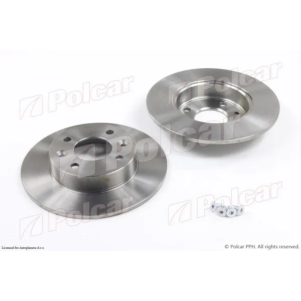 Kočioni diskovi RENAULT 5 (B/C/S40), 72-95; CLIO I (B57/C57), 90-98; EXTRA (F/G40), 85-98; RAPID (F/G40), 85-98; TWINGO (C06), 93-06; 