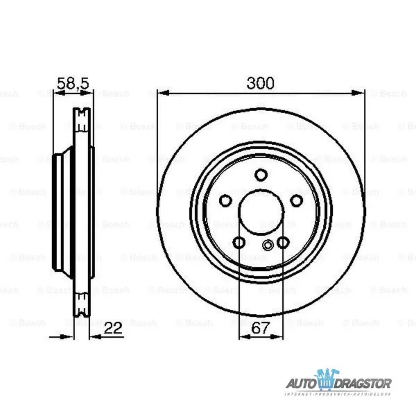 Kočioni diskovi MERCEDES CL-KLASSE (C215), 99-06; S-KLASSE (W220), 98-05; 