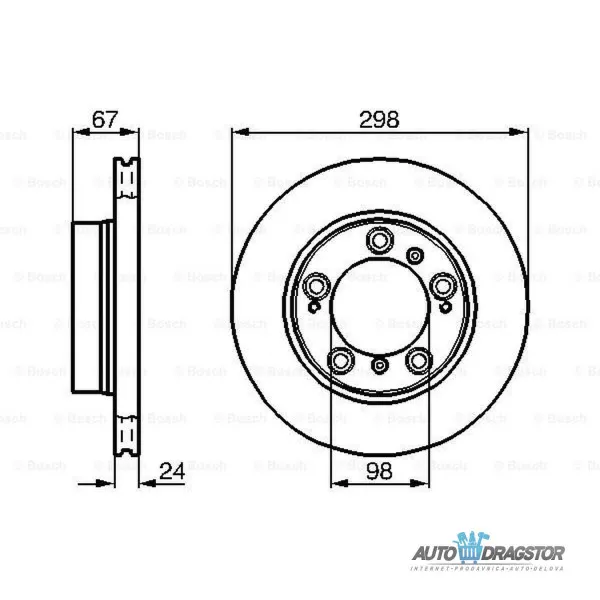 Kočioni diskovi PORSCHE BOXSTER (986), 96-04; 