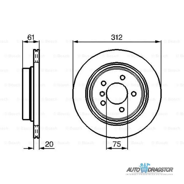 Kočioni diskovi BMW 3 (E36), 90-00; Z3 (E36/7/E36/8), 95-03; 