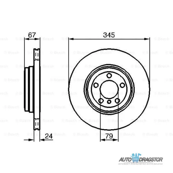 Kočioni diskovi BMW 7 (E65/66), 01-08; 