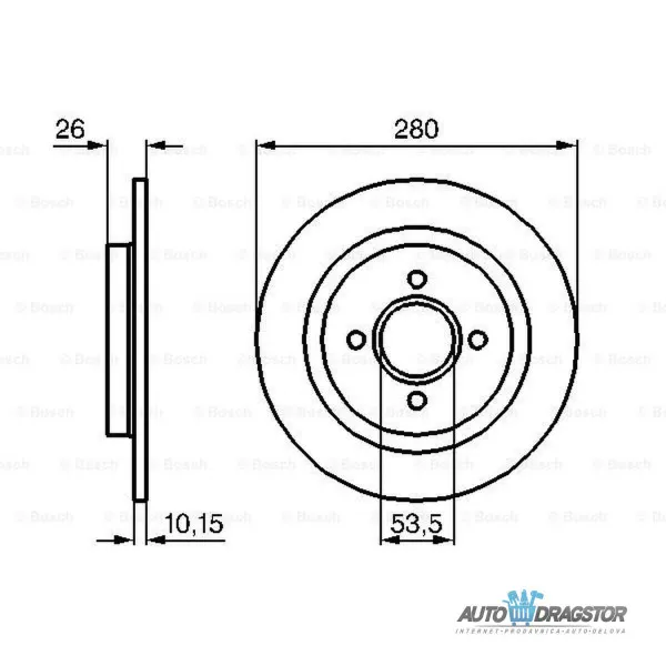Kočioni diskovi FORD FOCUS (DAW/DBW/DNW/DFW), 98-07; 