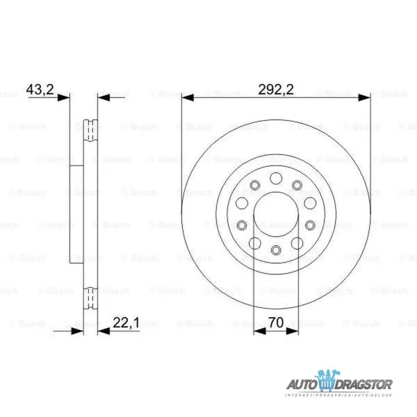 Kočioni diskovi ALFA ROMEO 159 (939), 05-12; BRERA (939), 05-10; SPIDER (939), 06-10; 
