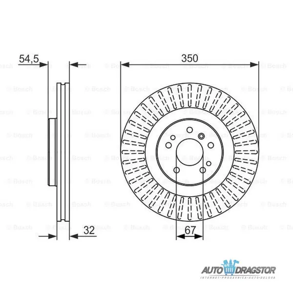 Kočioni diskovi MERCEDES GL-KLASSE (X164), 06-12; M-KLASSE/ML (W164), 05-12; R-KLASSE (W251), 05-15; 