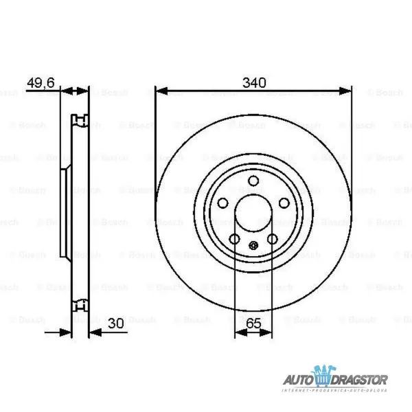 Kočioni diskovi AUDI TT (8J3/9), 06-14; 