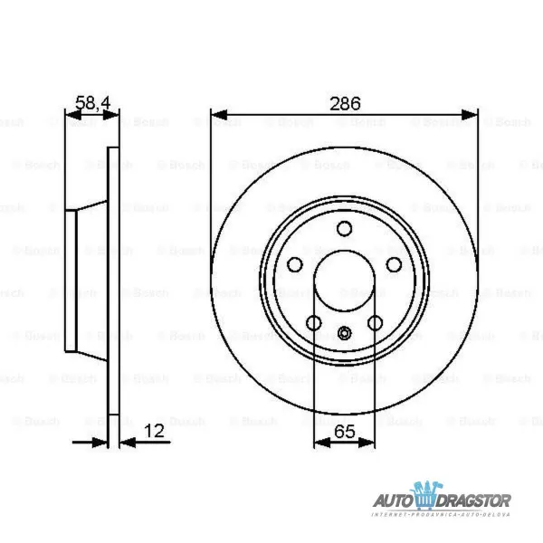 Kočioni diskovi AUDI TT (8J3/9), 06-14; 