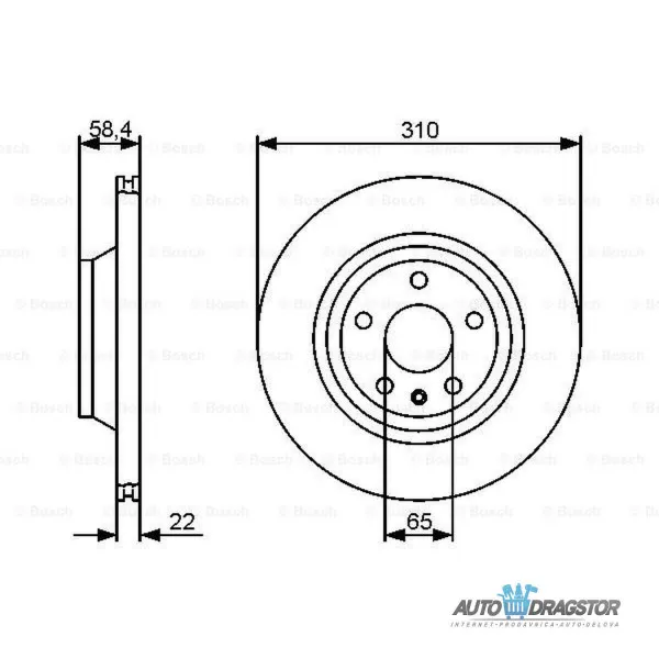 Kočioni diskovi AUDI TT (8J3/9), 06-14; 