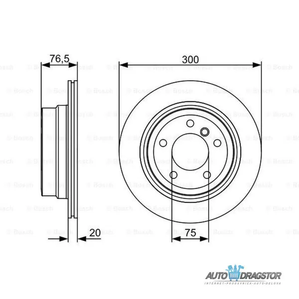 Kočioni diskovi BMW 1 (E81/E82/E87/E88), 04-13; 