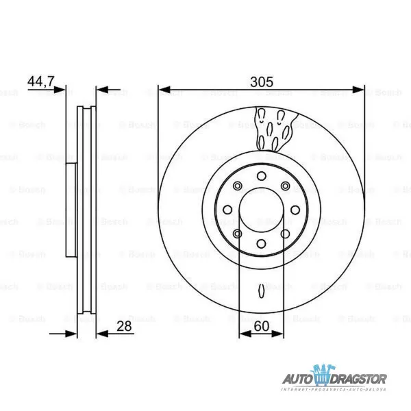 Kočioni diskovi FIAT GRANDE PUNTO/EVO/PUNTO (199), 05-; 