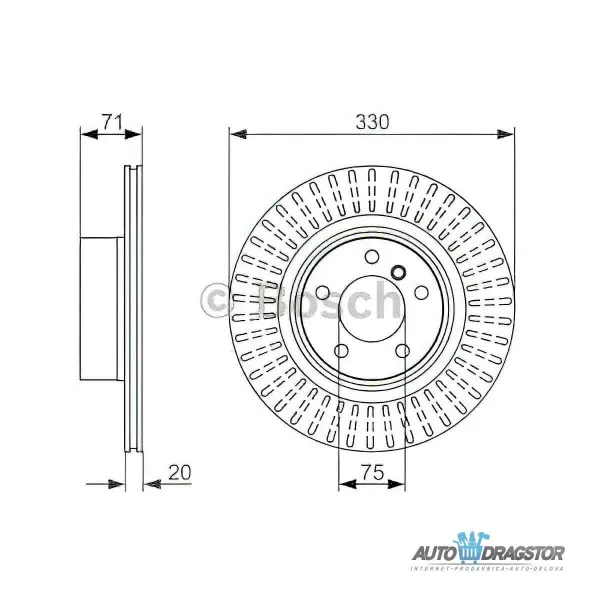 Kočioni diskovi BMW X3 (F25), 10-17; X4 (F26), 14-18; 