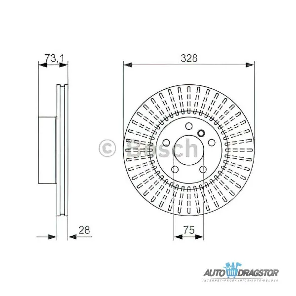 Kočioni diskovi BMW X3 (F25), 10-17; X4 (F26), 14-18; 