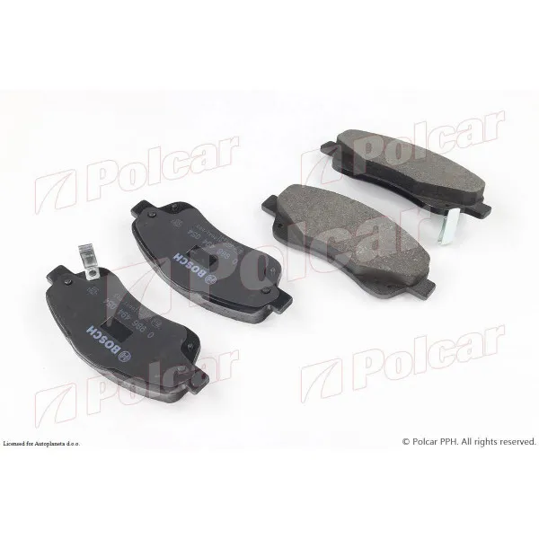 Kočione pločice TOYOTA AVENSIS (T25), 03-08; COROLLA VERSO (ZER/ZZE), 04-09; 