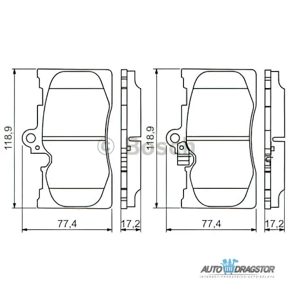 Kočione pločice LEXUS GS (L10), 12-; GS (S190), 05-11; IS (XE3), 13-; RC (AVC10), 14-; 