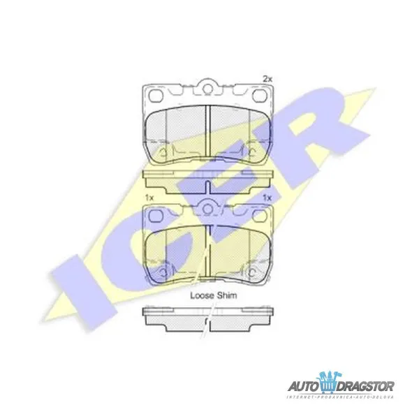Kočione pločice LEXUS GS (S190), 05-11; IS (XE2), 05-13; 