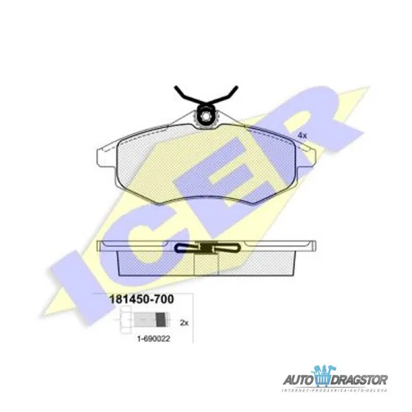 Kočione pločice CITROËN C2 (JM), 03-09; C3 (FC), 02-10; 
