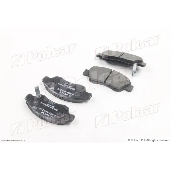 Kočione pločice HONDA CIVIC (EG/EJ/EH9), 91-95; CIVIC (EJ/EK), 95-01; CIVIC (MA/MB/MC2), 95-01; FIT (GD), 02-08; JAZZ (GD), 02-08; LOGO (GA3), 96-02; 