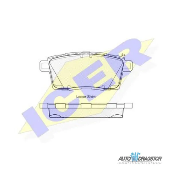 Kočione pločice MAZDA CX-7 (ER), 06-12; CX-9 (TB), 06-16; 