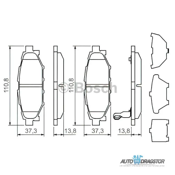 Kočione pločice SUBARU, TOYOTA 