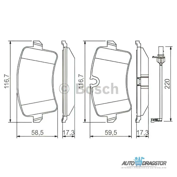 Kočione pločice AUDI, PORSCHE 