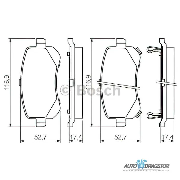 Kočione pločice CHRYSLER, DODGE, FIAT 