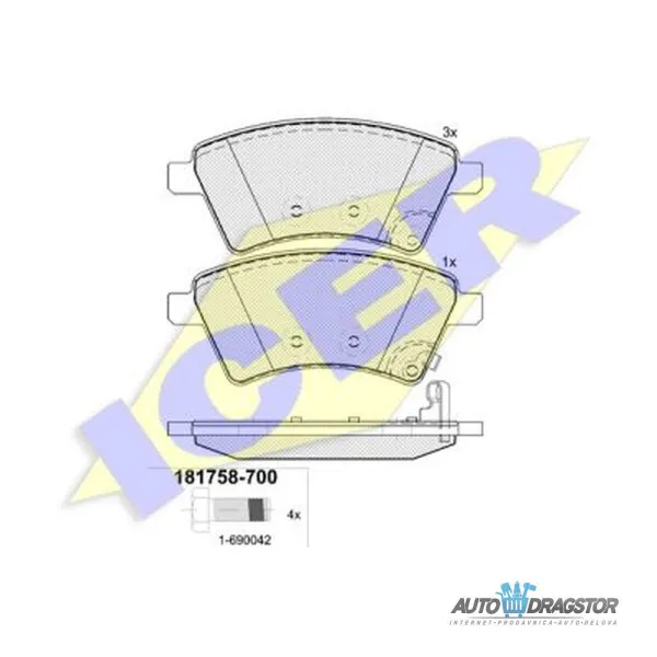 Kočione pločice FIAT, SUZUKI 