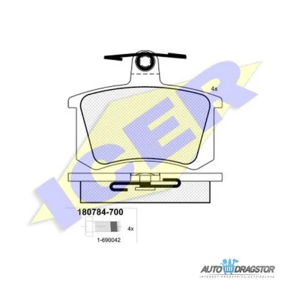 Kočione pločice RENAULT, SEAT, VOLKSWAGEN 