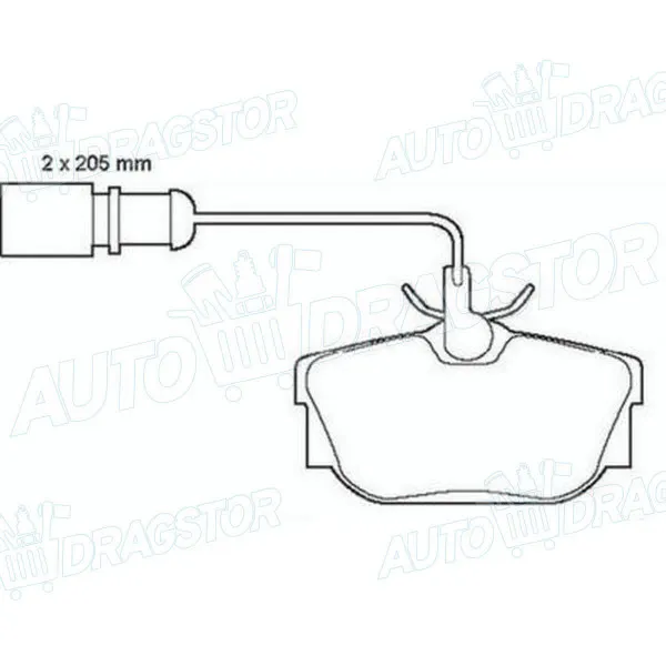 Kočione pločice VOLKSWAGEN TRANSPORTER (T4), 90-03; 