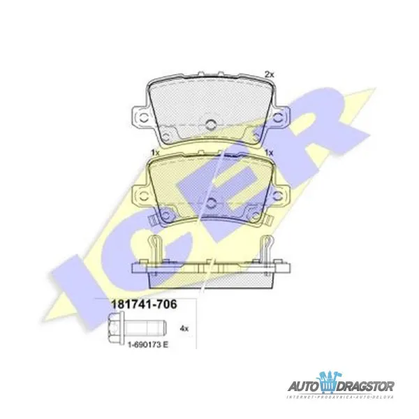 Kočione pločice HONDA CIVIC (FD/FN/FK), 06-11; 