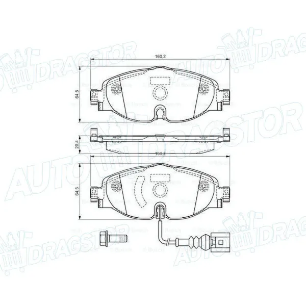 Kočione pločice AUDI, SEAT, SKODA, VOLKSWAGEN 