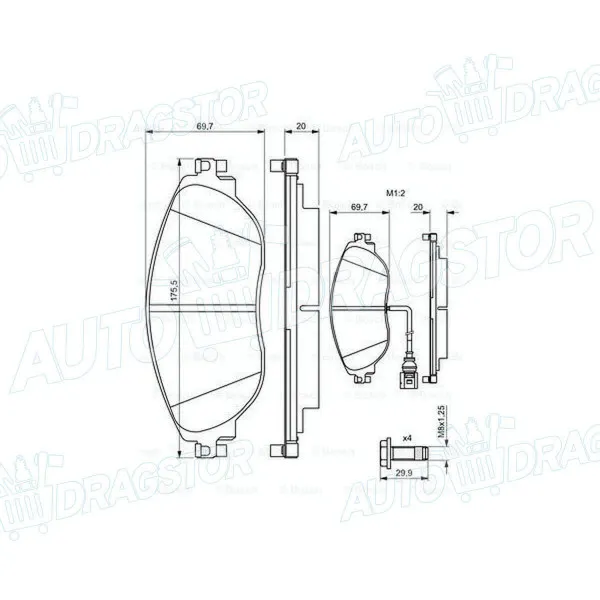 Kočione pločice SEAT, VOLKSWAGEN 