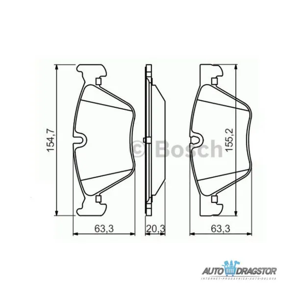 Kočione pločice BMW 5 (F10/F11), 10-17; 