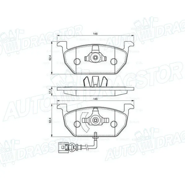 Kočione pločice AUDI, SEAT, SKODA, VOLKSWAGEN 