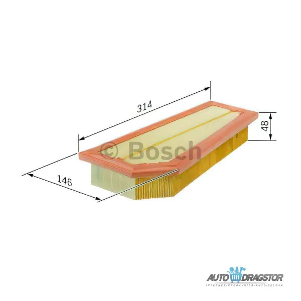 Filter vazduha MERCEDES C-KLASSE (W204), 07-14; C-KLASSE COUPE (C204), 11-15; E-KLASSE (W212), 09-16; E-KLASSE COUPE (C207), 09-; SLK-KLASSE (R172), 11-15; 