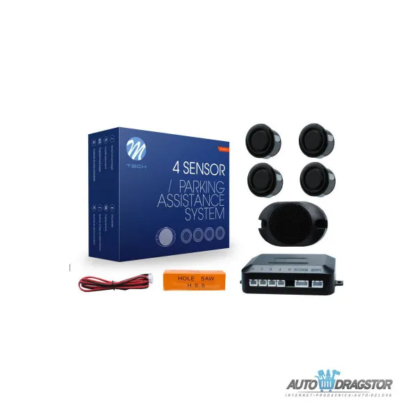 PARKING SENZOR ZADNJI,4KOM,ZVUČNI SIGNAL,CRNA BOJA (12V,18mm,OPCIJA FARBANJA) 