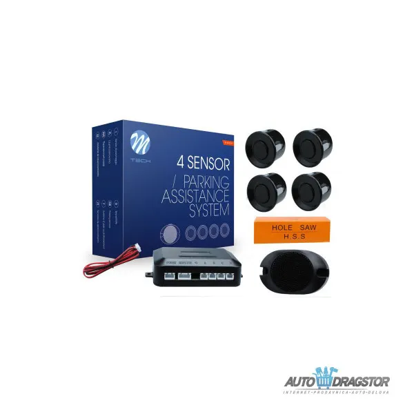 PARKING SENZOR ZADNJI,4KOM,ZVUČNI SIGNAL,CRNA BOJA (12V,21.5mm,OPCIJA FARBANJA) 