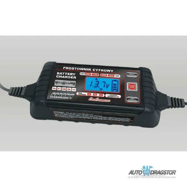 PUNJAČ ZA AKUMULATOR 1.2-180Ah 12V-6A/24V-3A ZA GEL AKUMULATORE 