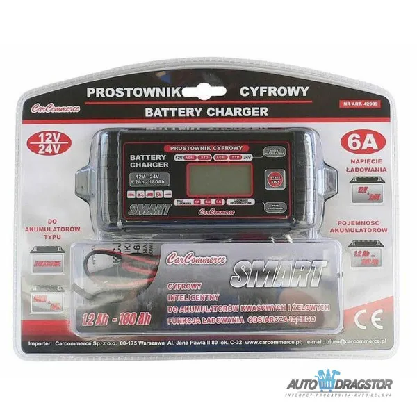 PUNJAČ ZA AKUMULATOR 1.2-180Ah 12V-6A/24V-3A ZA GEL AKUMULATORE 