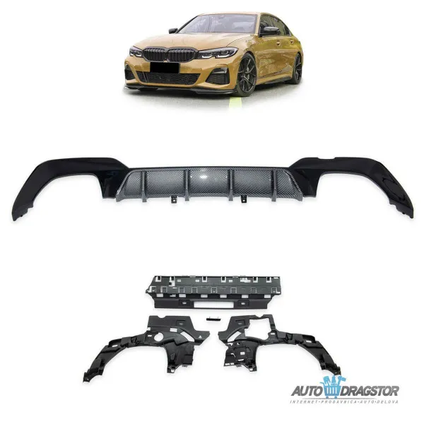 BMW 3 (G20) Sedan (G21) Touring 2018- ZADNJI DIFUZOR CARBON LOOK 