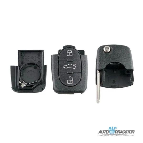 KUĆIŠTE OKLOP KLJUČA 3 dugmeta HU66 ZA AUDI A2,A3,A4,A6,A8,TT 
