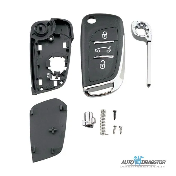 KUĆIŠTE OKLOP KLJUČA 3 dugmeta ZA PEUGEOT/CITROEN VA2 MODIFIKACIJA 